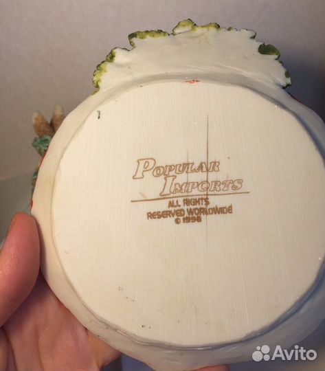 Миниатюрный сервиз Крольчихи и крольчата полистоун