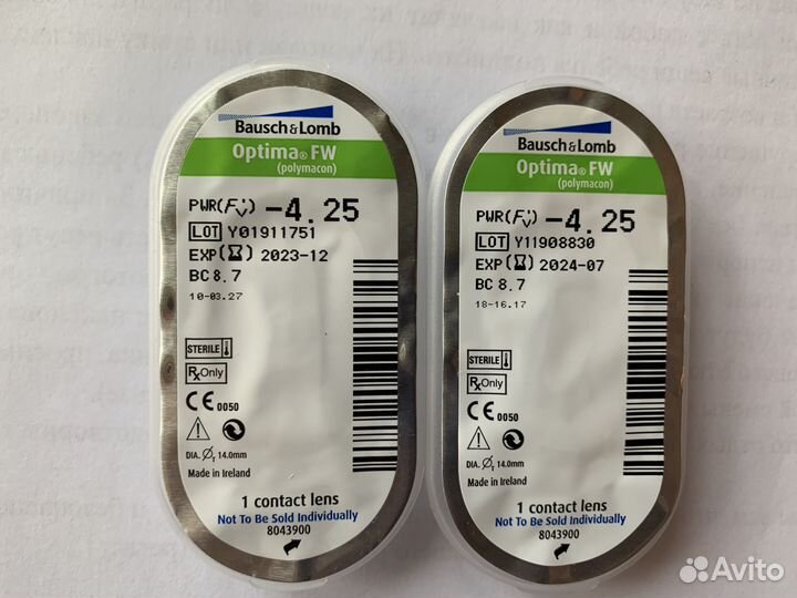 Контактные линзы Bausch+Lomb Optima -4.25