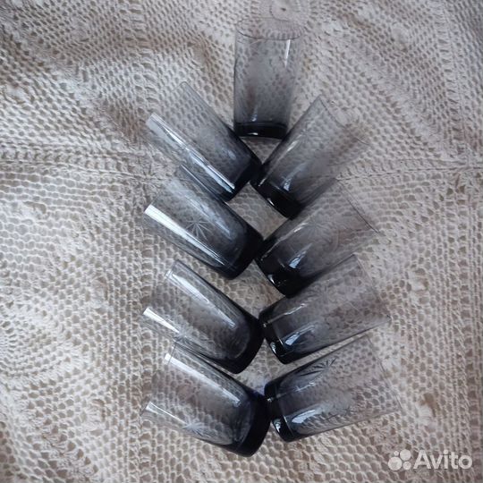 Стопки Рюмки Стаканчики Цветное стекло Винтаж СССР