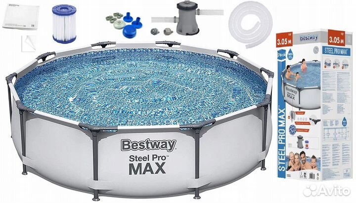 Каркасный бассейн 305х76 см +фильтр Bestway 56408