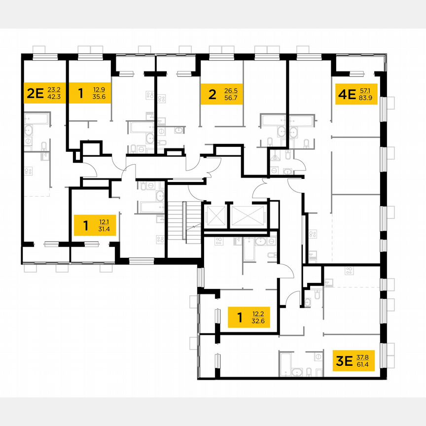 1-к. квартира, 35,6 м², 4/15 эт.