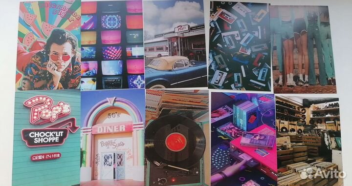 Набор картинок в стиле ретро