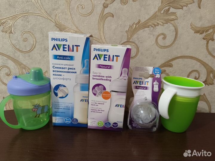 Бутылочки avent natural и anti-colic, соски
