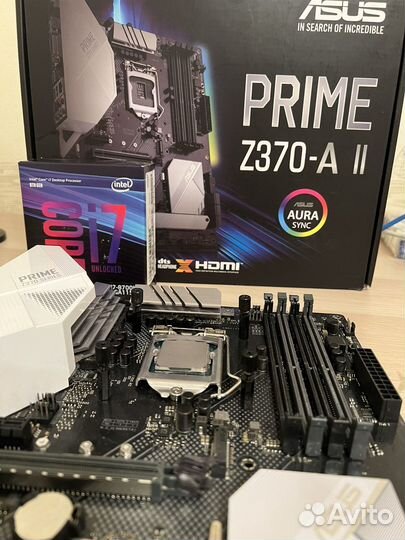 Материнская плата Asus Prime Z370 Aii + I7 8700k