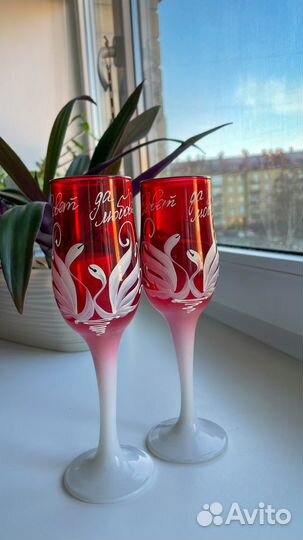 Свадебные фужеры/ стаканы/ бокалы