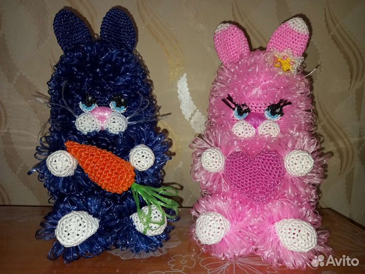 Простые мочалки,мочалки-игрушки