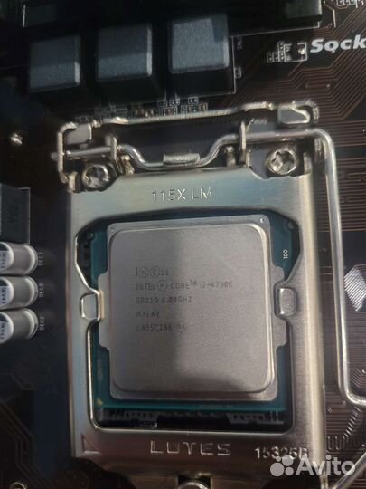Мат. плата с процессором i7 4790k, озу 8 гб