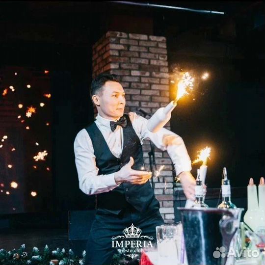 Бармен шоу, пирамида шампанского, велкам бар