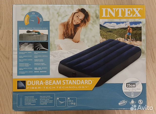 Матрас intex надувной односпальный
