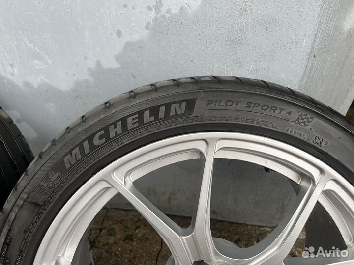 Кованные диски slik на резине michelin