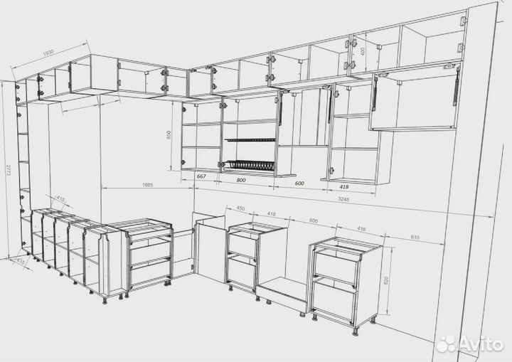 Проектирование корпусной мебели, кухни
