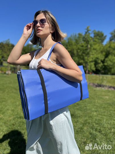 Пляжный коврик складной с лямками