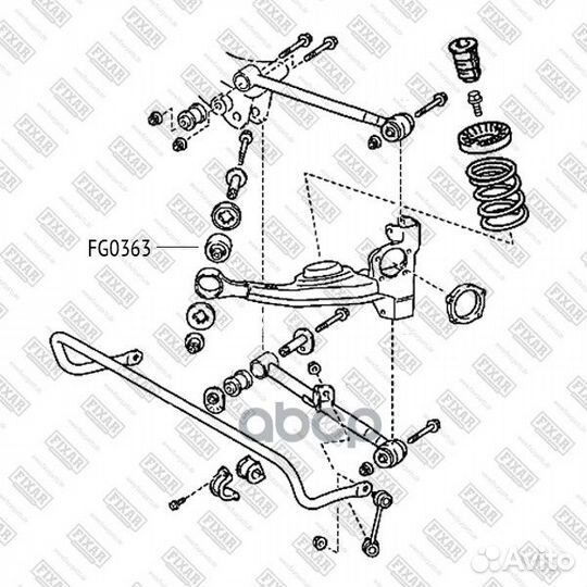 Сайлентблок рычага FG0363 fixar