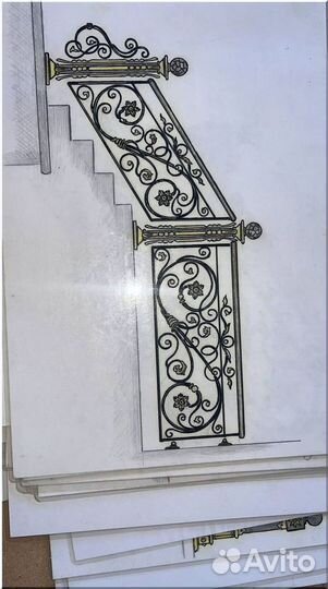 Перила художественная ковка