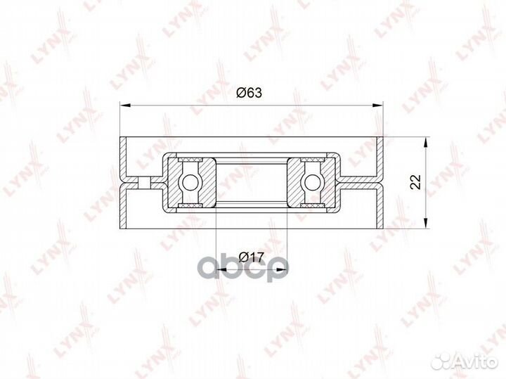 Ролик натяжной приводного ремня PB5022 lynxauto