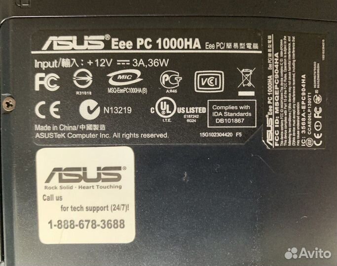 Нетбук asus Eee PC 1000HA