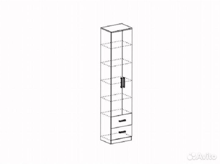 Шкаф с полками и ящиками 60