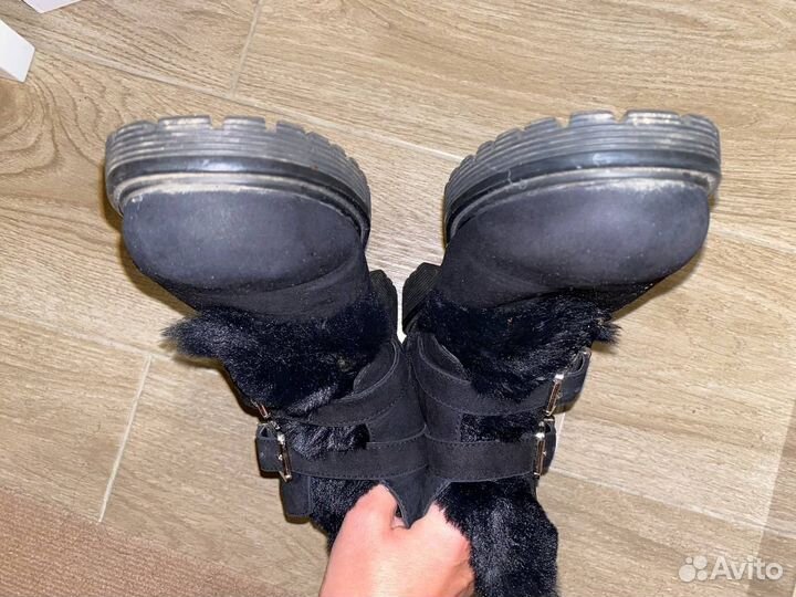 Ботинки замшевые Carlo Pazolini зима мех размер 40