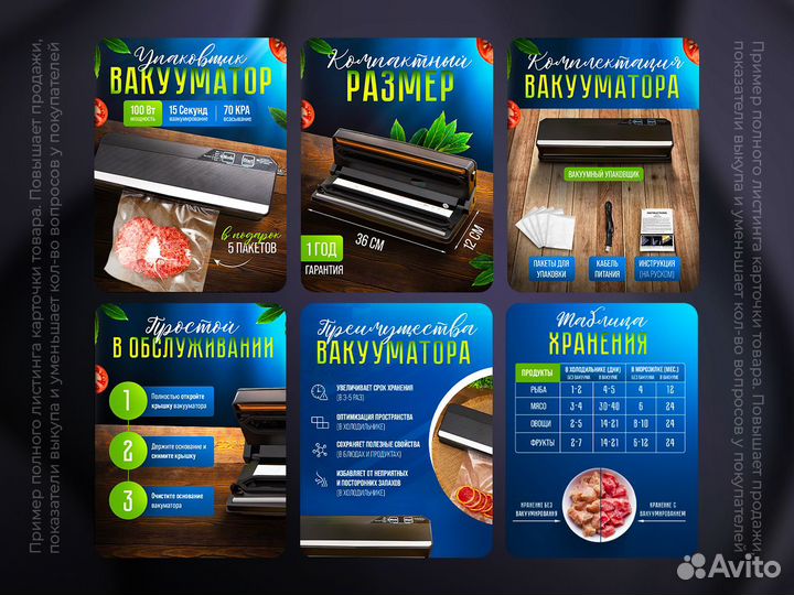 Инфографика для маркетплейсов дизайн карточек