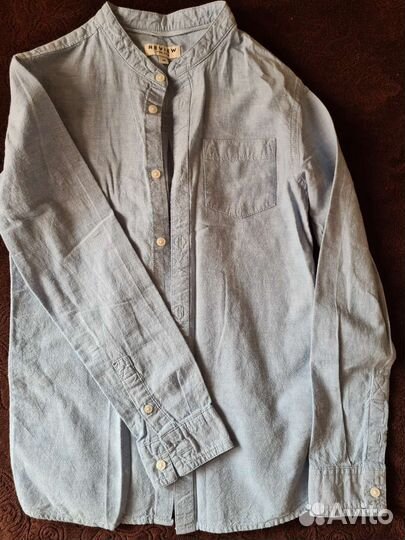 Джинсовая рубашка для мальчика 140-146
