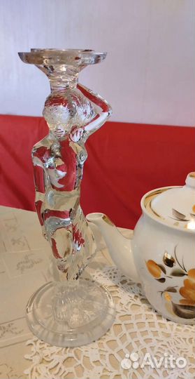 Фарфор Хайта, Дулево,Песочное Подсвечник Хрусталь