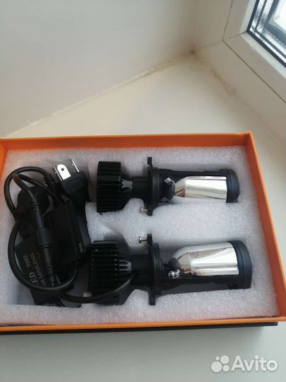 Светодиодные лампы h4, h7с линзой