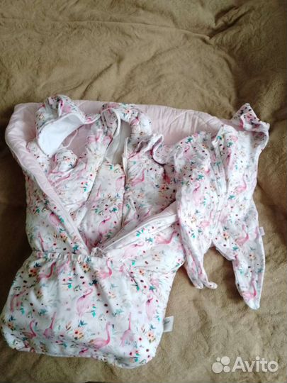 Конверт на выписку для девочки демисезонный