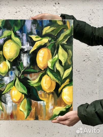 Картина маслом Лимоны