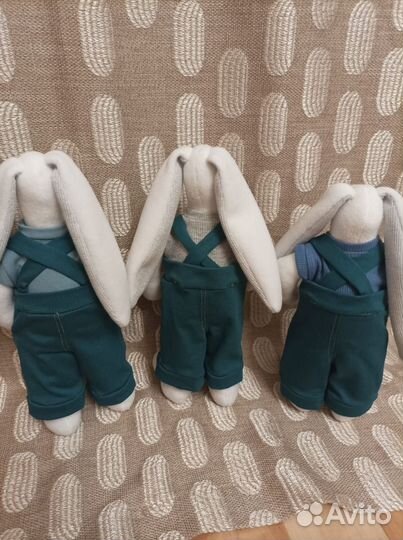 Мягкая игрушка заяц ручной работы