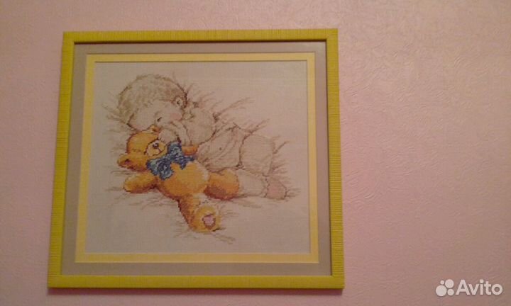 Вышивка крестиком малыш