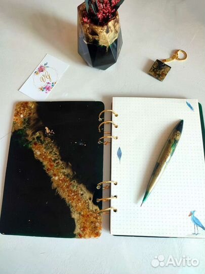Подарочный набор(блокнот, ручка, карандашница)