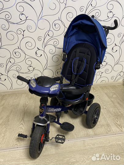 Детский велосипед трехколесный с ручкой