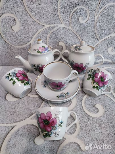 Чайный Сервиз СССР (Хайтинский фарфоровый завод)