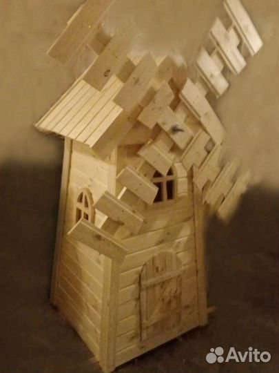 Мельница декоративная (натуральное дерево)