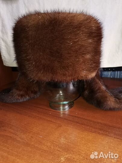 Шапка ушанка норковая мужская