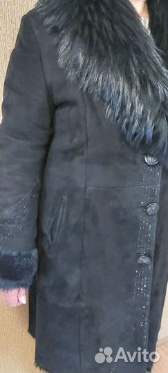 Дубленка натуральная женская 48 50 черная