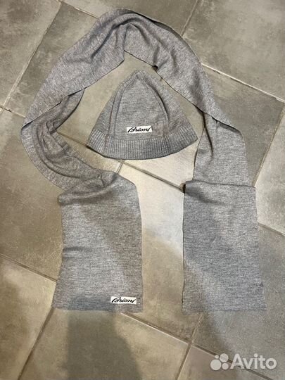 Мужской шарф и шапка Brioni