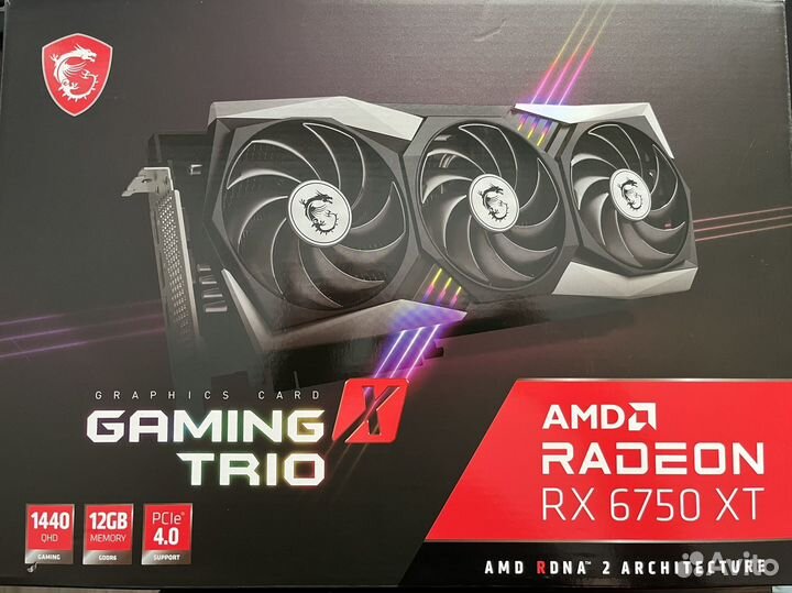 Видеокарта RX 6750 XT MSI Gaming Trio