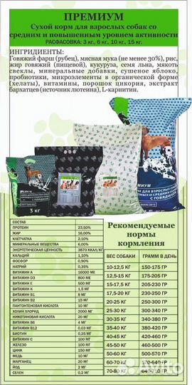 Корм для собак Bisko - премиум класса