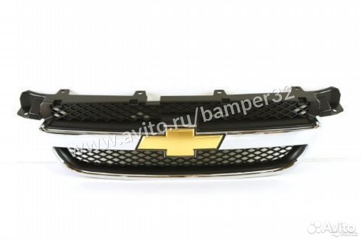 Решётка радиатора шевроле авео хром чёрная T250