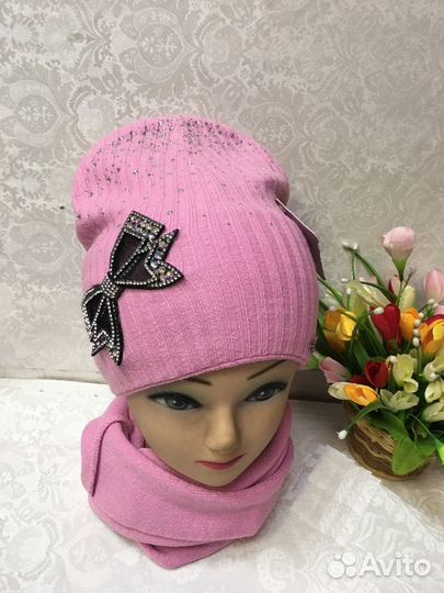 Комплекты шапка и хомут демисезон