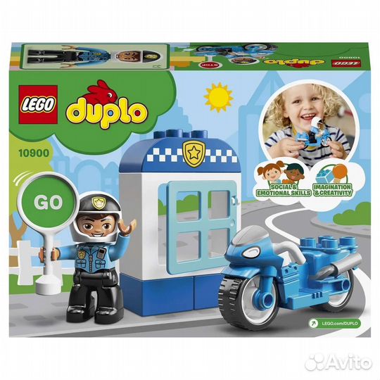 Lego duplo Town Полицейский мотоцикл (10900)