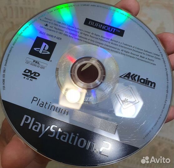 PS2 Burnout. Лицензия (без мануала, есть трещинки)