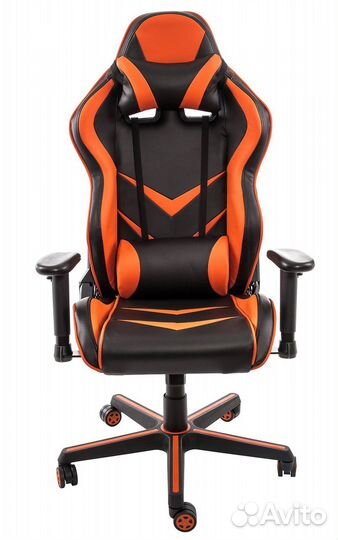 Компьютерное кресло Racer черное - оранжевое