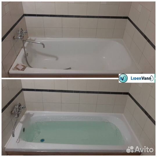 Реставрация ванн жидкий акрил/акриловый вкладыш