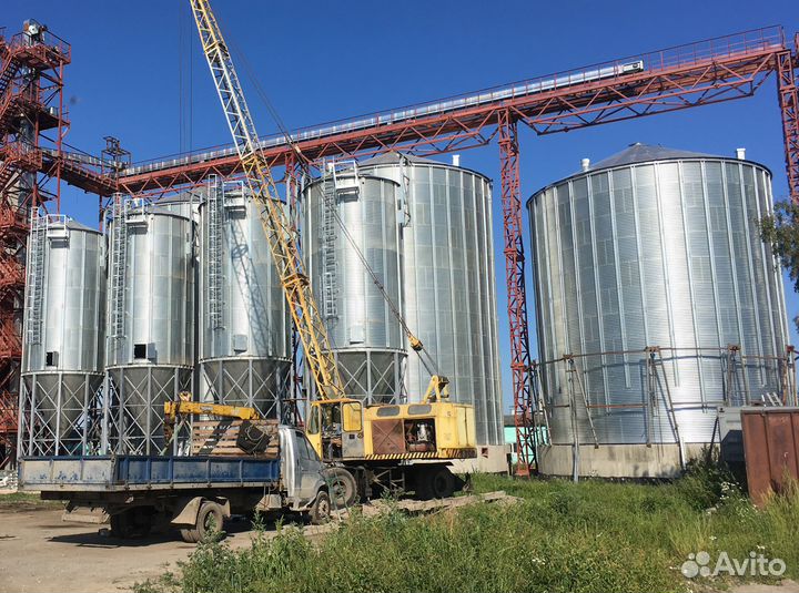 Монтаж силоса, зерносушилки, элеватора