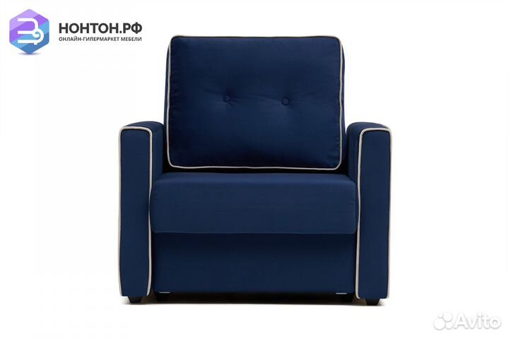 Кресло еврокнижка Леон темно-синее