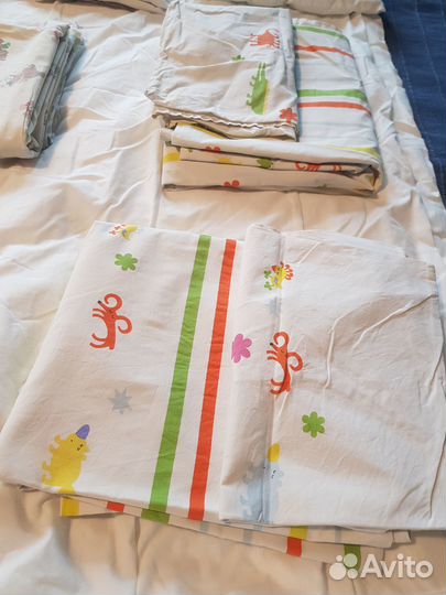 Постельное белье 4шт +одеяло +подушка IKEA 90*120