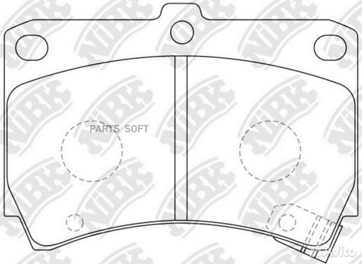 Nibk PN5232 Колодки тормозные дисковые