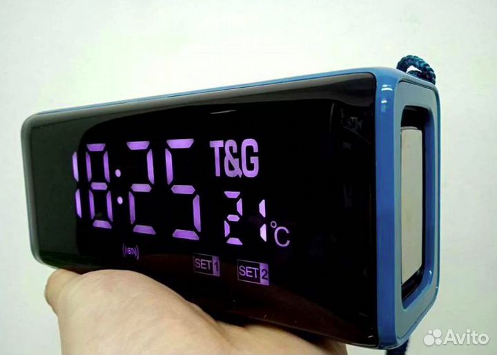 Колонка Bluetooth + Часы + Радио + USB+ Hands Free